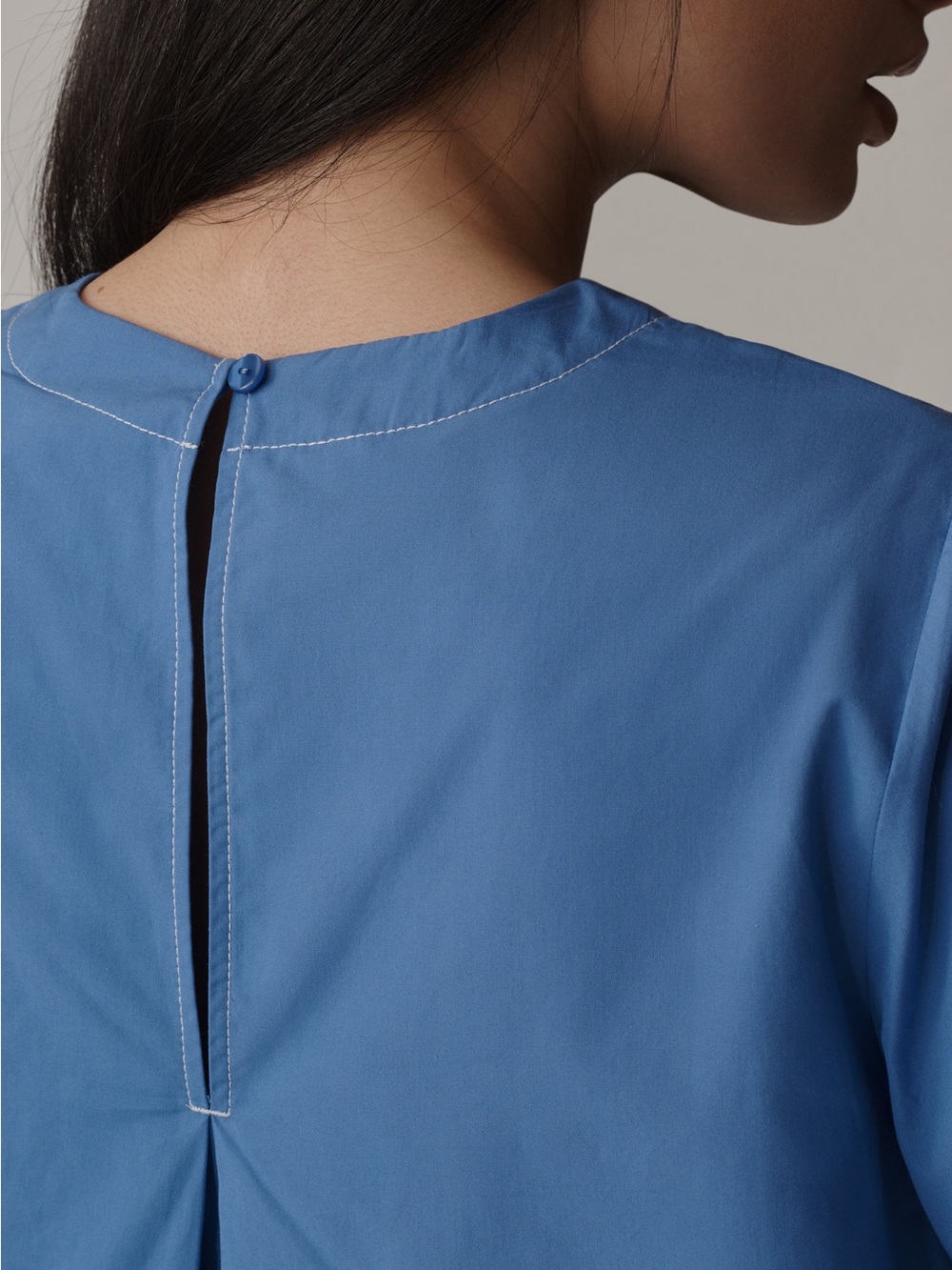NWT Anthropologie Maeve Blue Boxy Short Sleeve “Emmy” Crewneck Top - medium - Picture 3 of 5